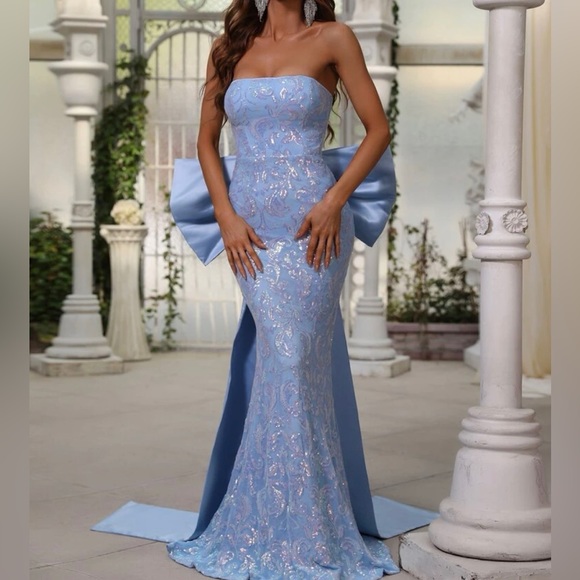 princess polly baby blue dress Unique V Neck Sequin Mini Blue Short Prom Dress, Blue Homecoming Dress –  dresstby main image 1
